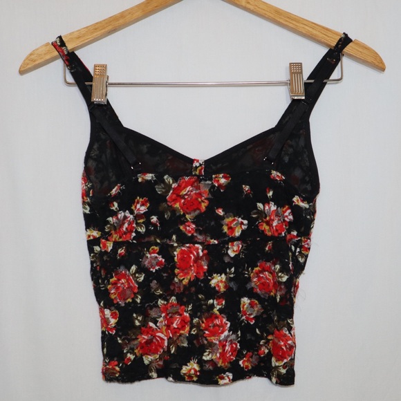 Free People Floral Lace Cropped Top - Picture 2 of 3